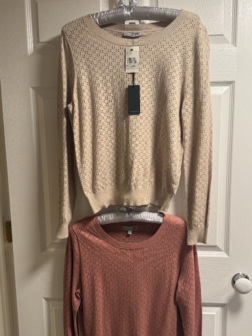 Kut From The Kloth Pointelle Knit Sweater Bundle (2) – Oatmeal + Rose | NWT + NW